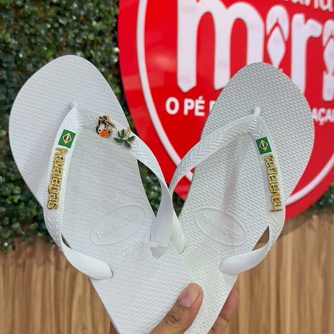 HAVAIANAS BRASIL BRANCA PERSONALIZADA 001