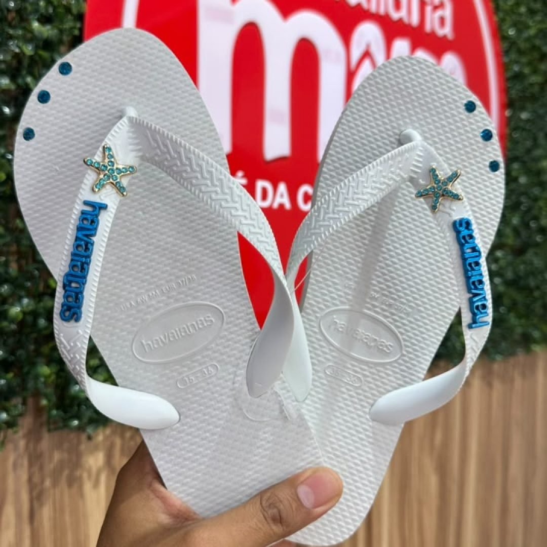 HAVAIANAS TOP BRANCO PERSONALIZADA 007